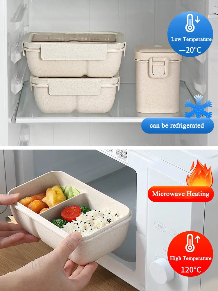 1100ML Big Portable Bento Lunch Box with Accessories