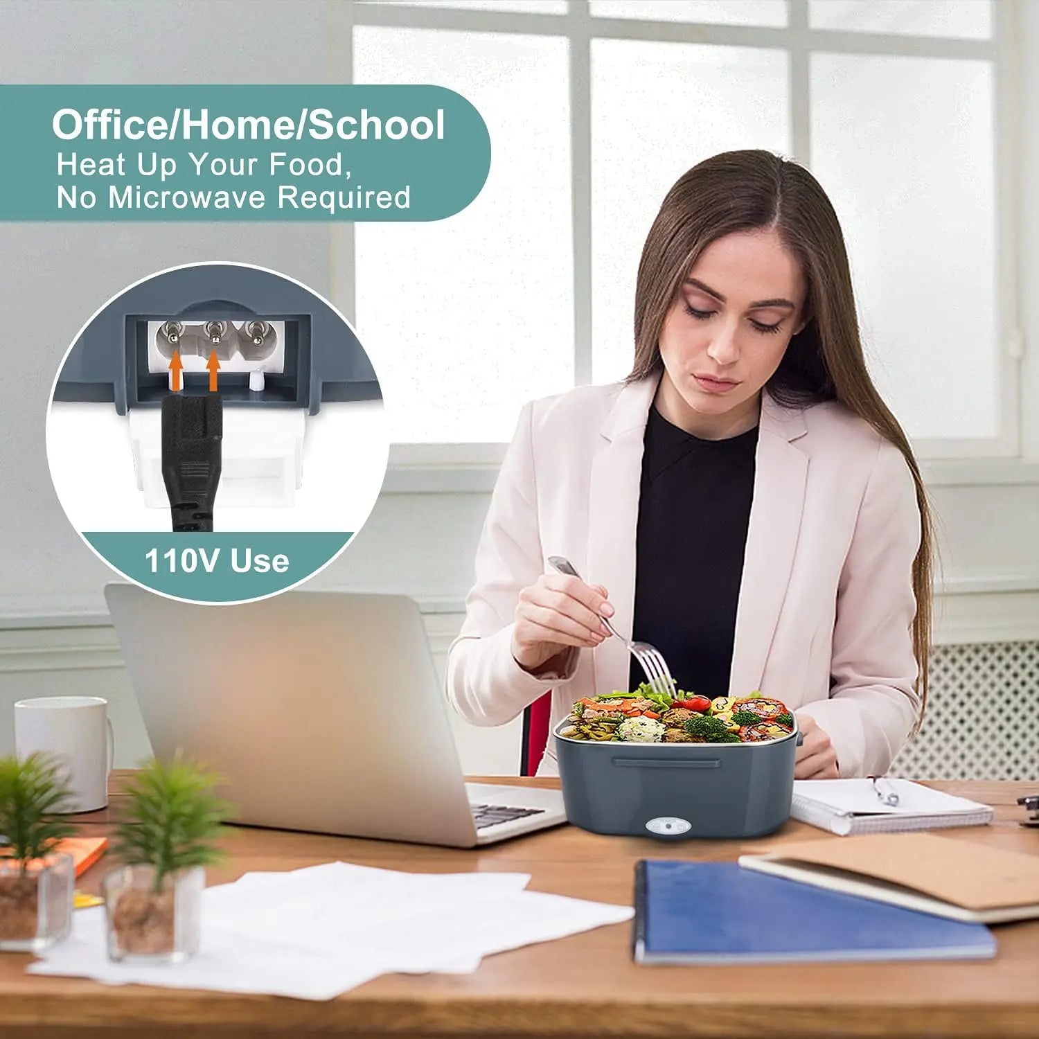 1.5L Electric Portable Lunch Box for Home & Vehicle