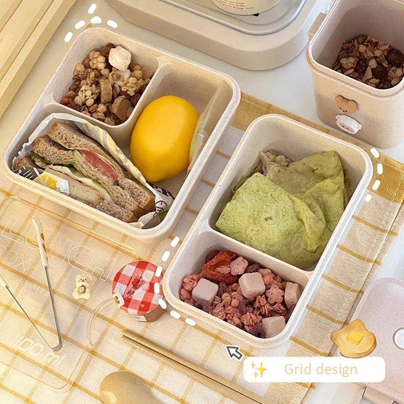 1100ML Big Portable Bento Lunch Box with Accessories