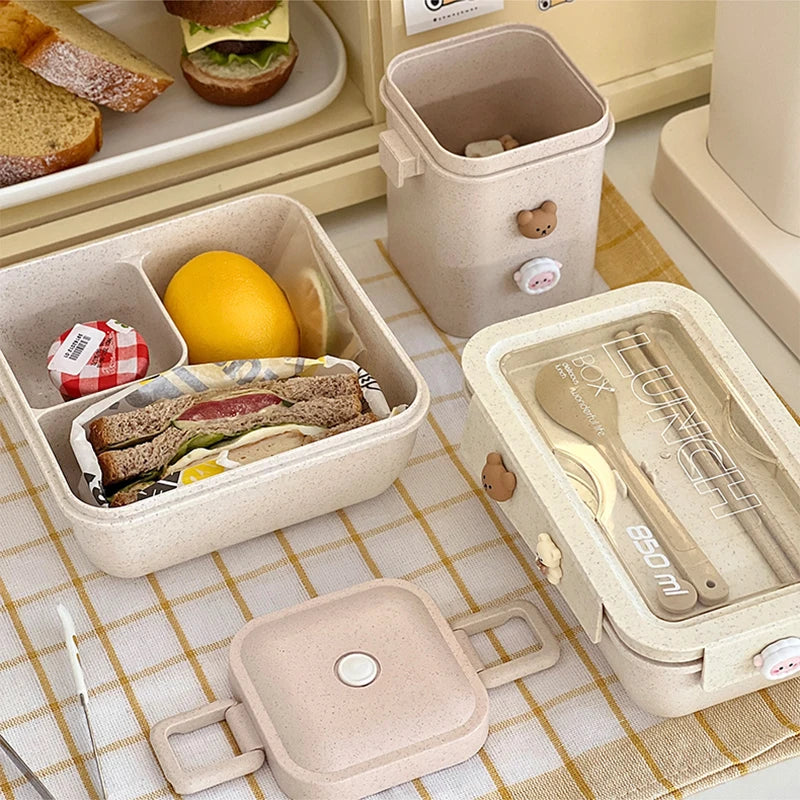 1100ML Big Portable Bento Lunch Box with Accessories