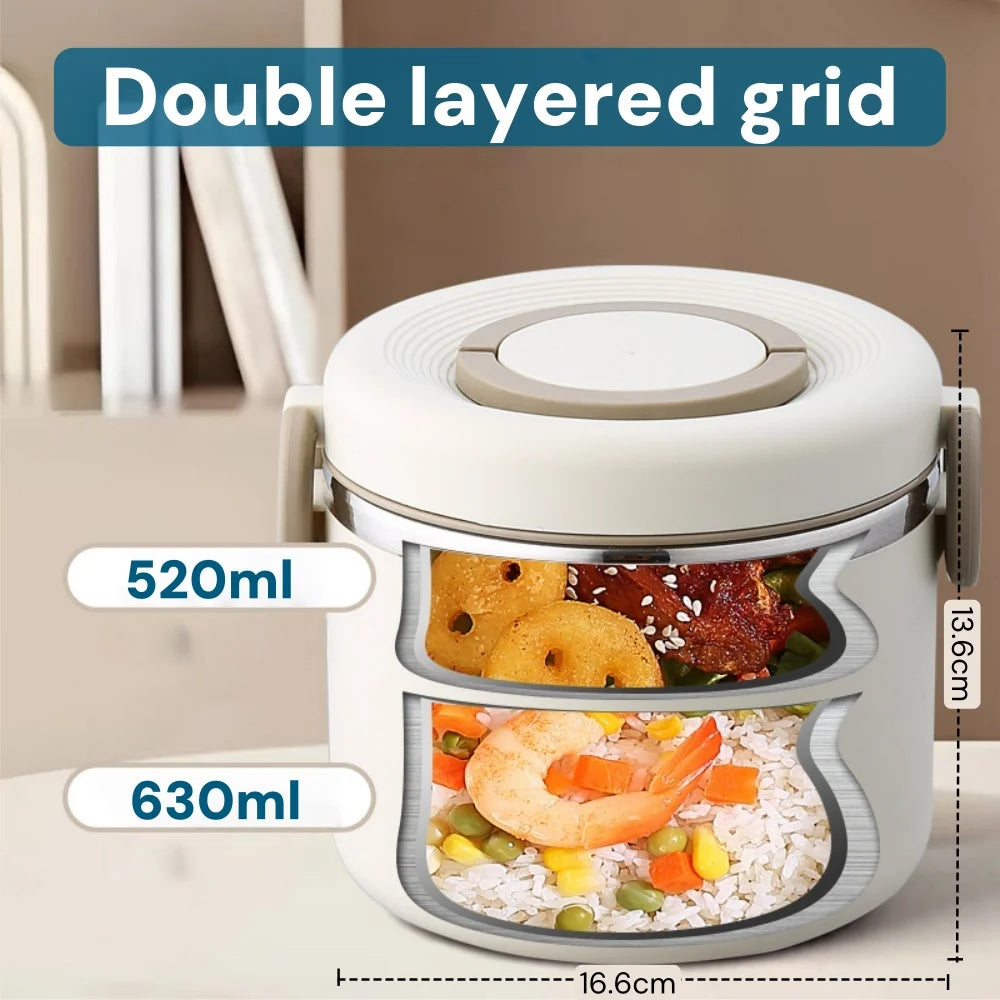 Stainless Steel Double Layer Thermal Lunch Box