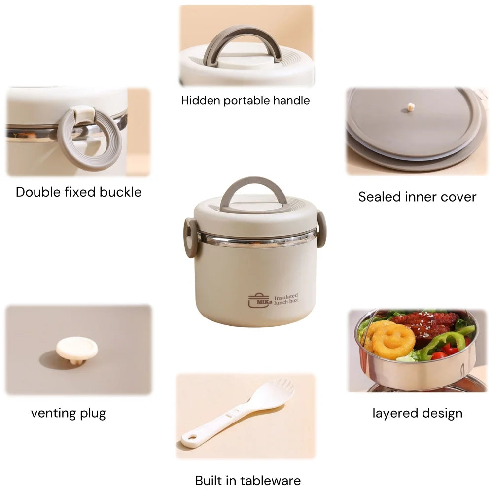 Stainless Steel Double Layer Thermal Lunch Box