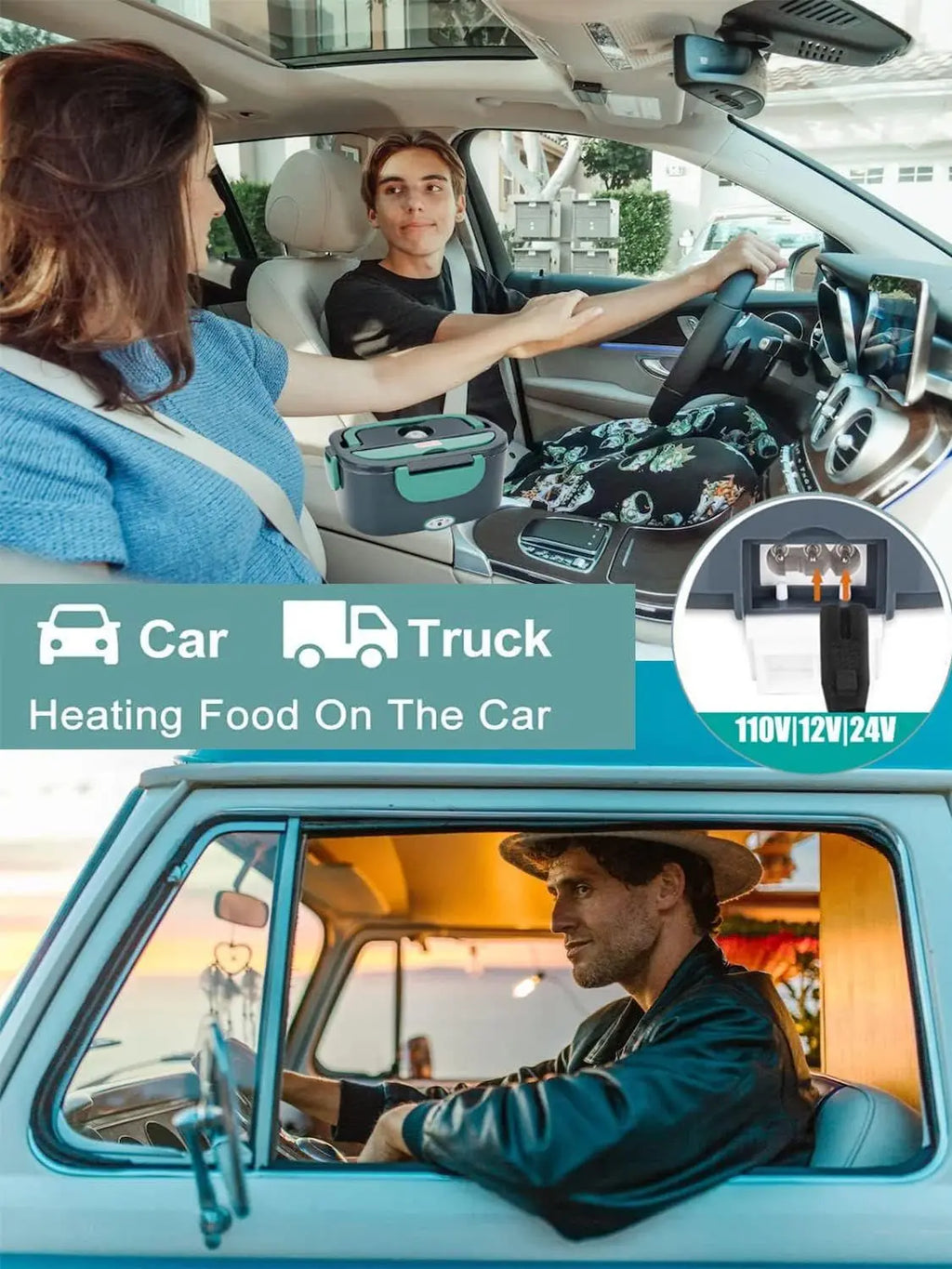 1.5L Electric Portable Lunch Box for Home & Vehicle