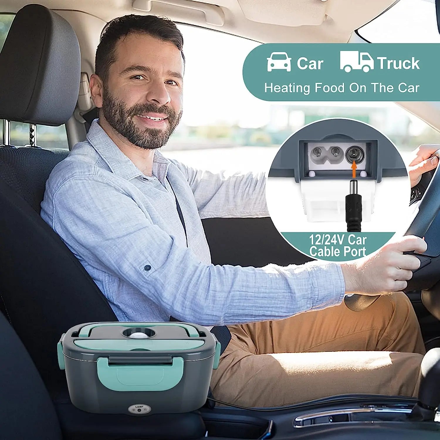 1.5L Electric Portable Lunch Box for Home & Vehicle